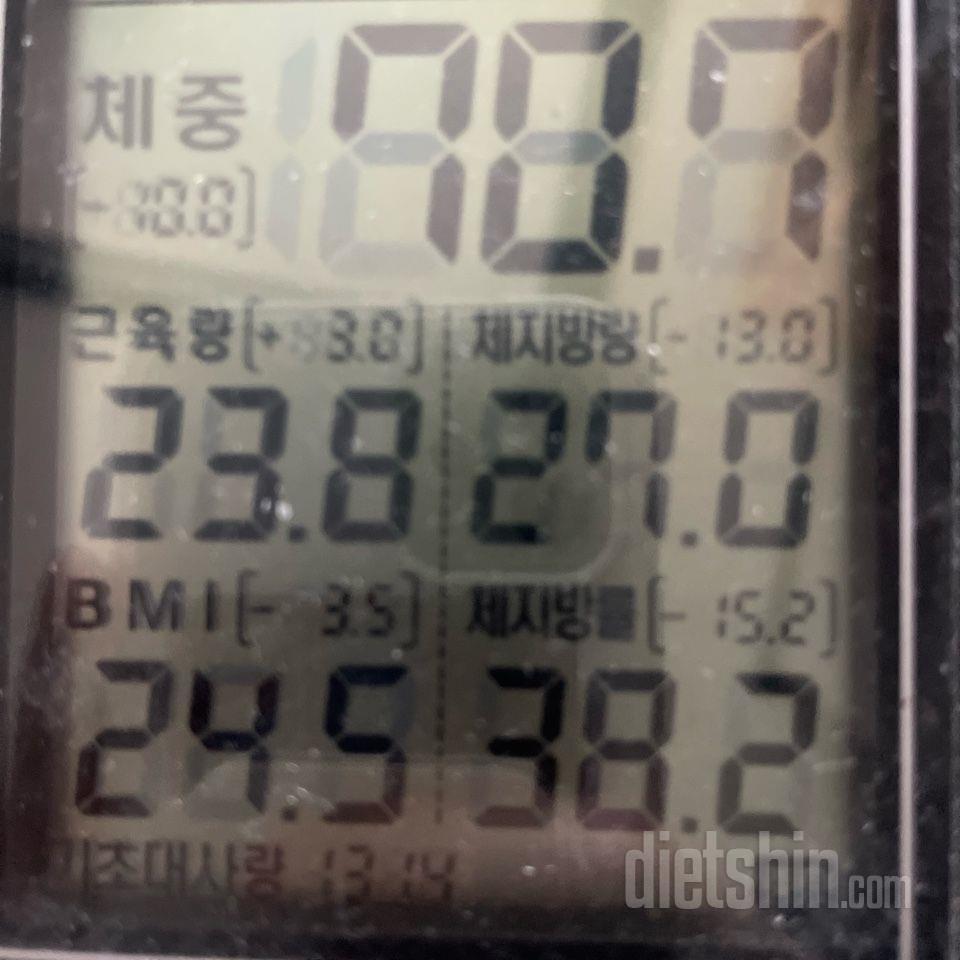 7일 아침 몸무게 재기21일차 성공!