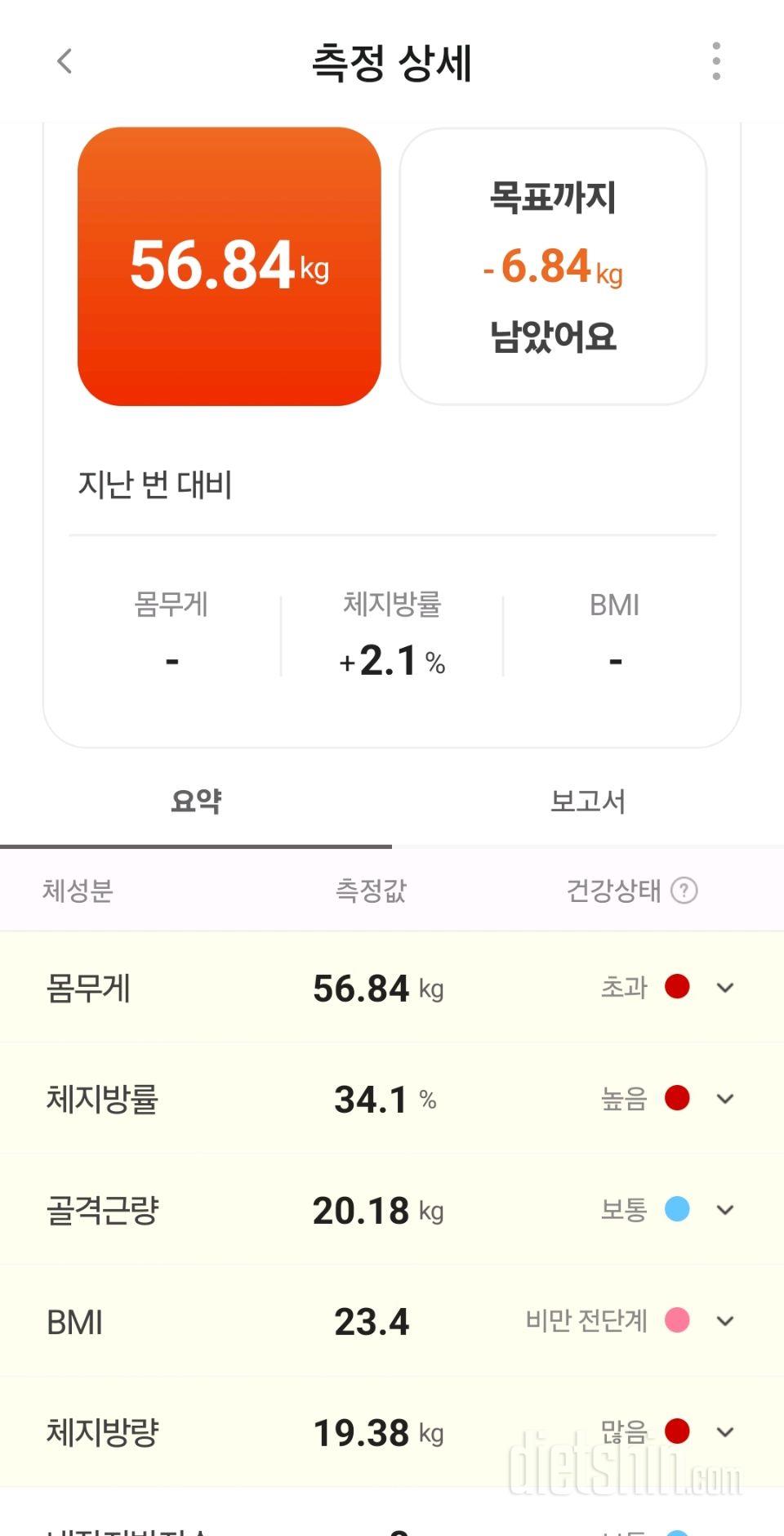 7일 아침 몸무게 재기1일차 성공!