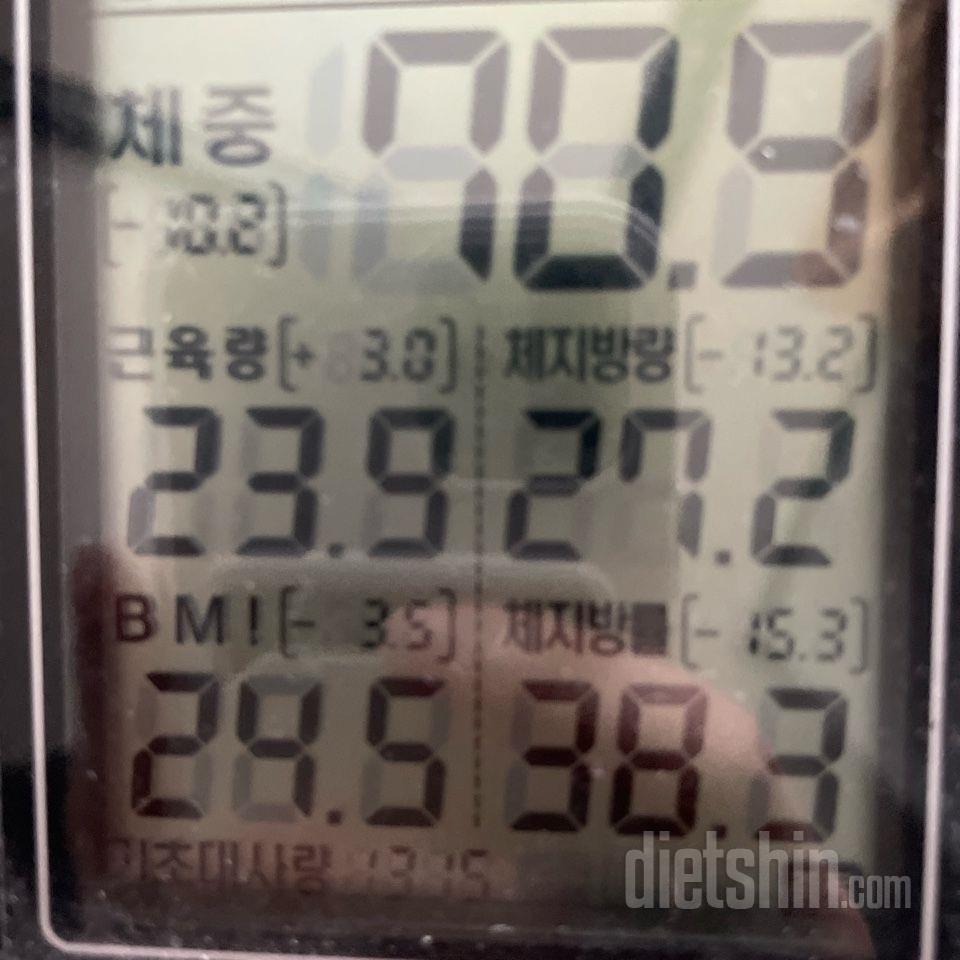 7일 아침 몸무게 재기29일차 성공!