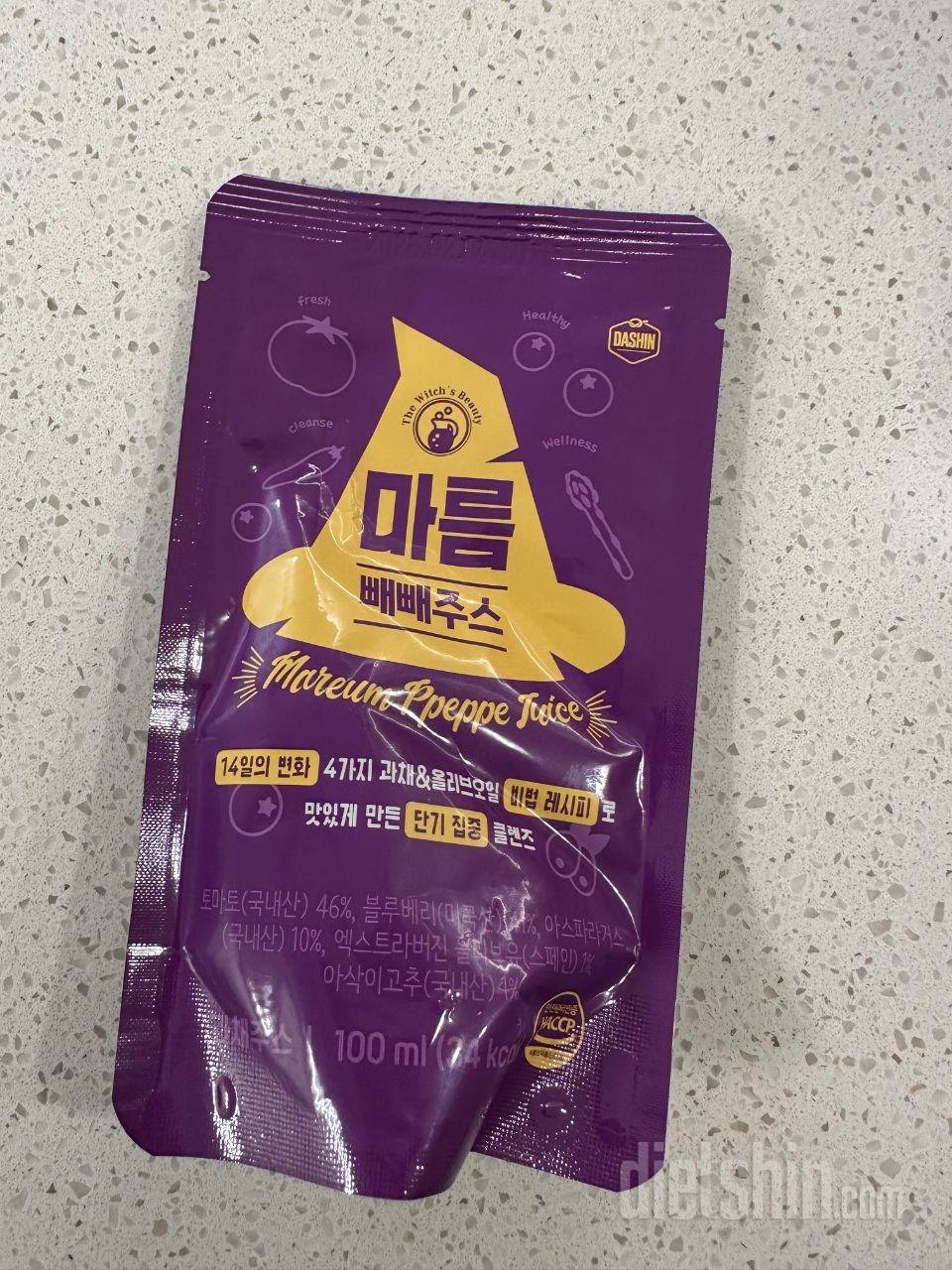 빼빼주스 맛도 좋고 먹기 편해요