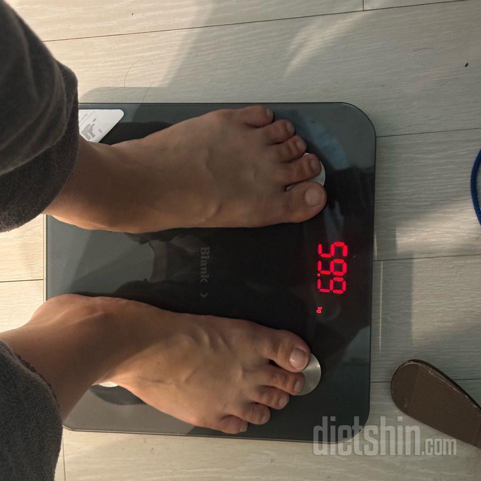 7일 아침 몸무게 재기6일차 성공!