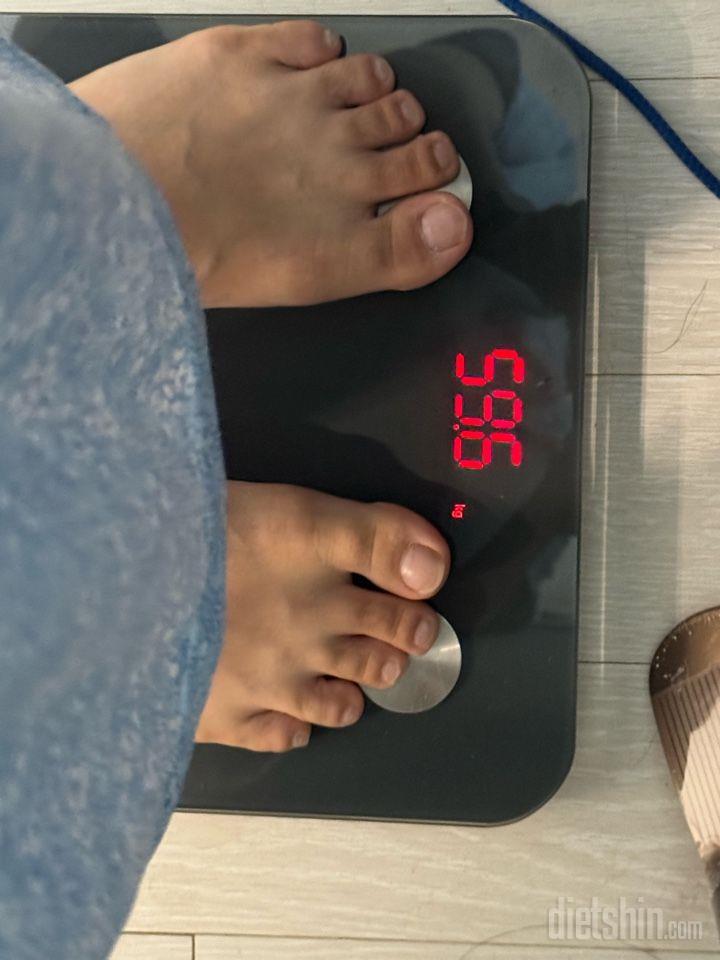 7일 아침 몸무게 재기7일차 성공!