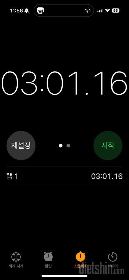 30일 플랭크16일차 성공!