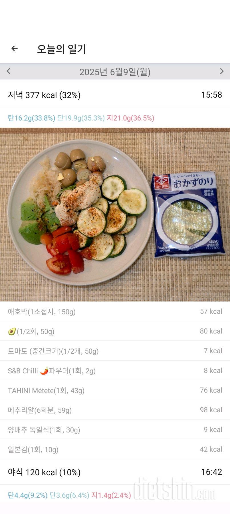 2479일차 식단
