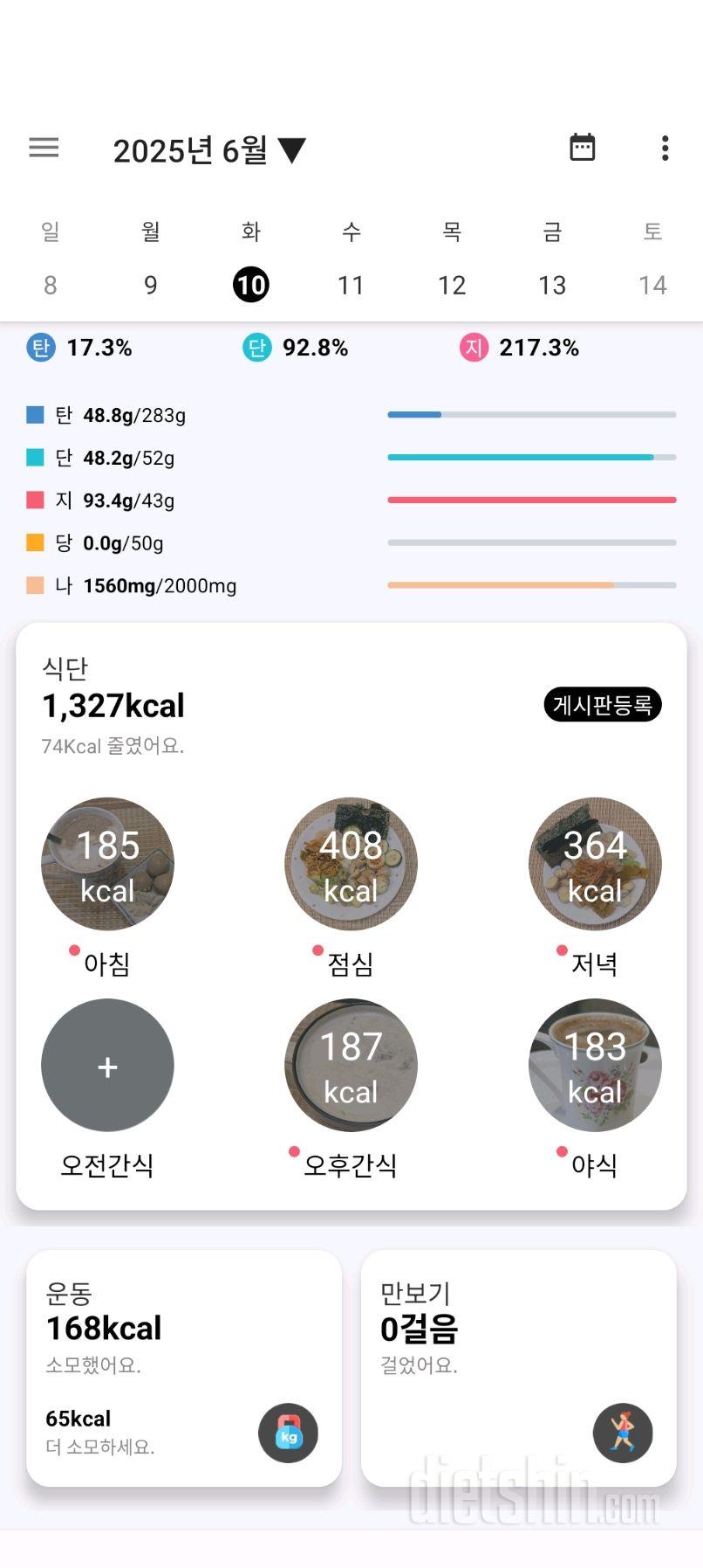 2480일차 식단