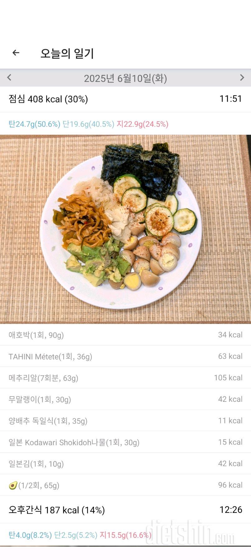 2480일차 식단