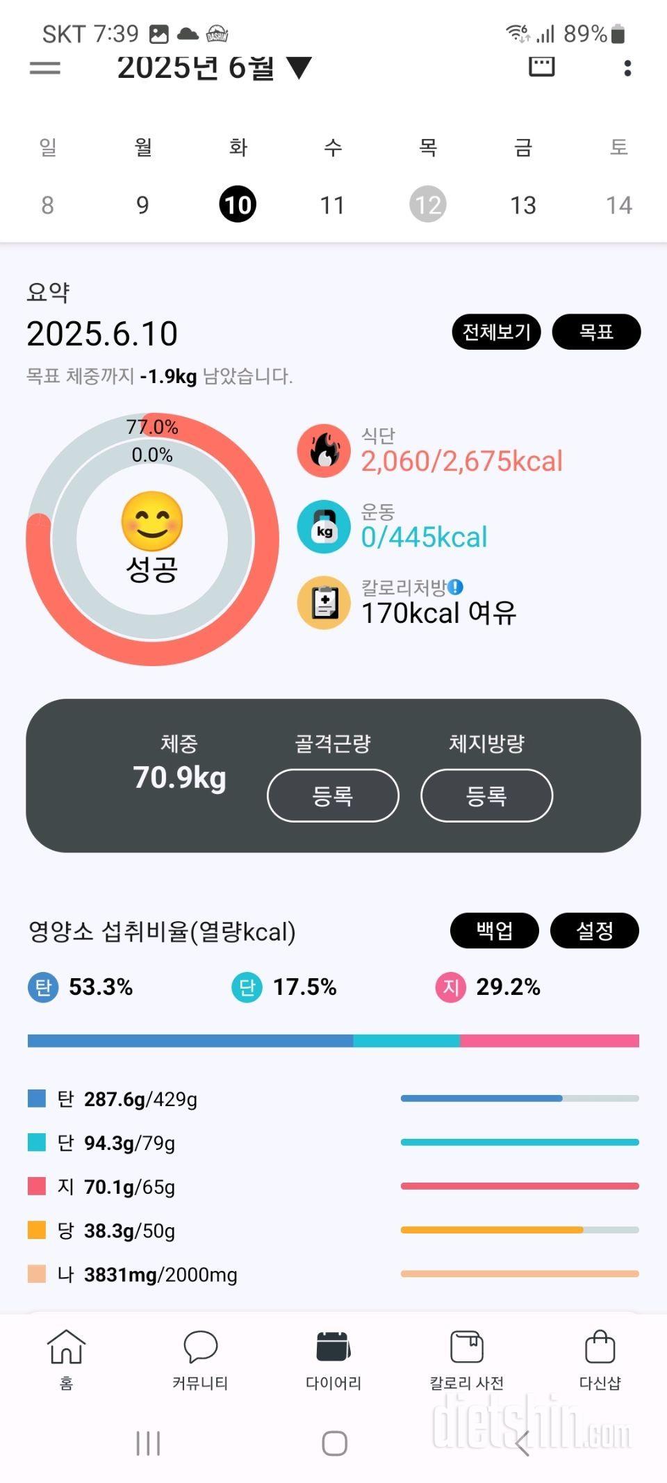 2025년 6월 9~11일 유지어트 일기