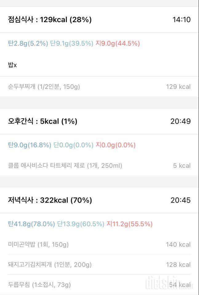 30일 밀가루 끊기 1일차 성공!