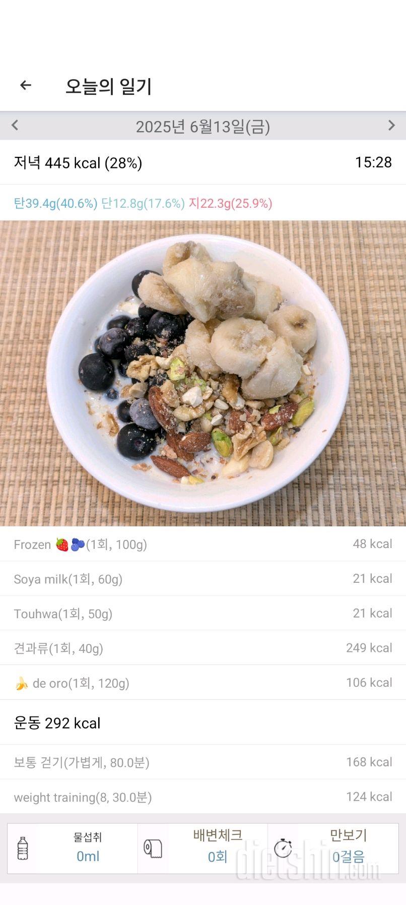 2483일차 식단