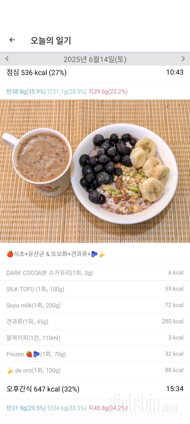 2484일차 식단