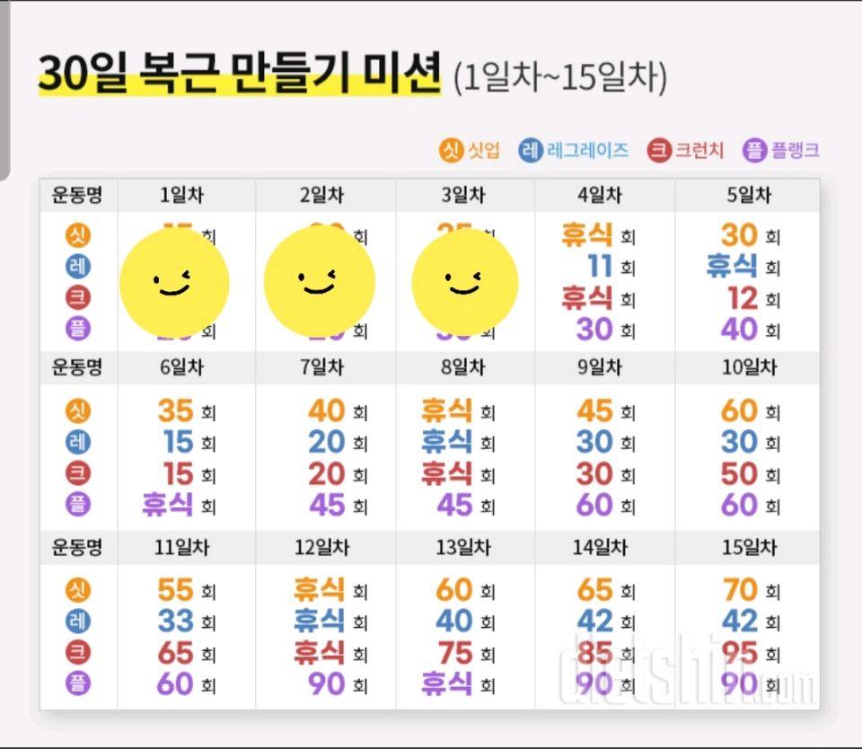 30일 복근 만들기3일차 성공!