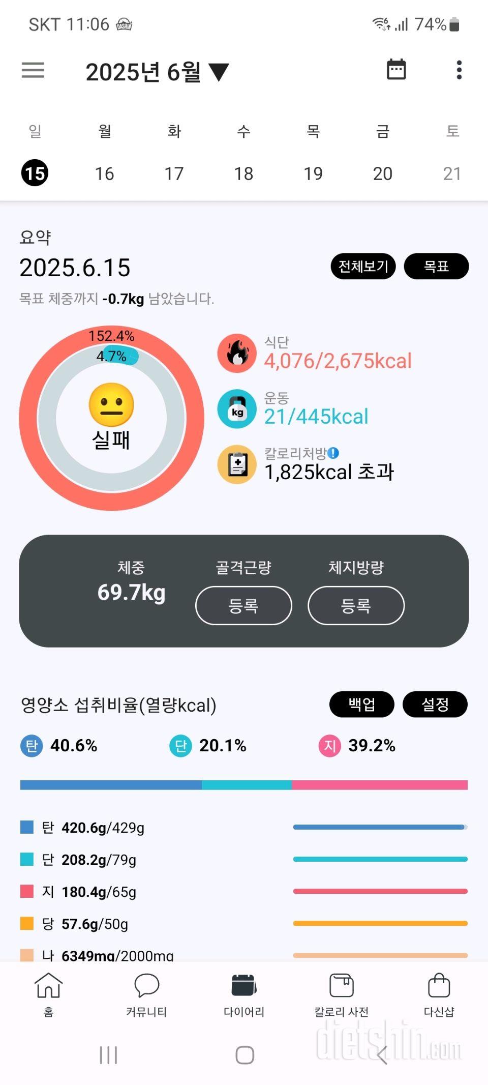 2025년 6월 15일 유지어트 일기