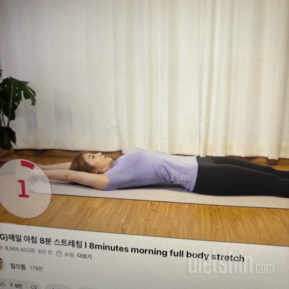 30일 아침 스트레칭2일차 성공!
