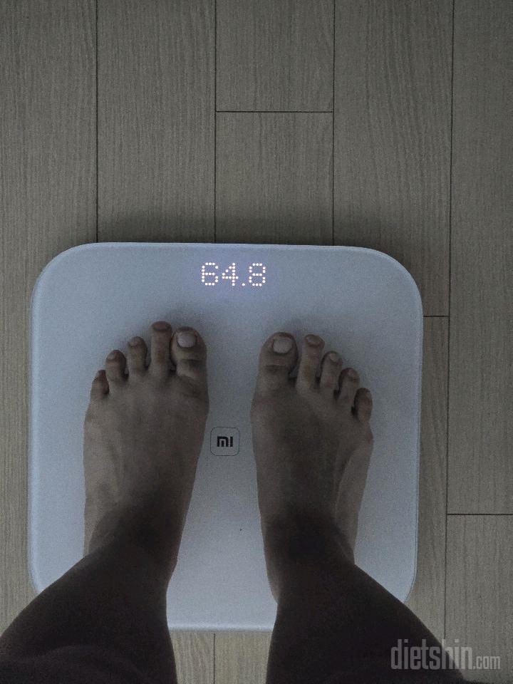 7일 아침 몸무게 재기4일차 성공!