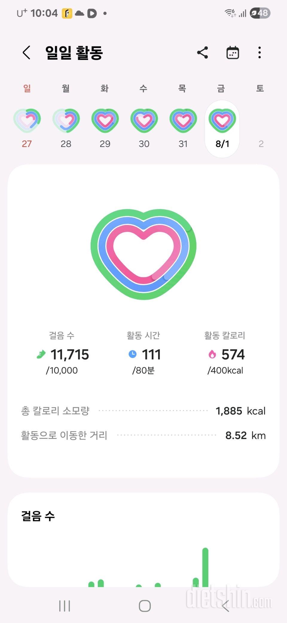 30일 만보 걷기4일차 성공!