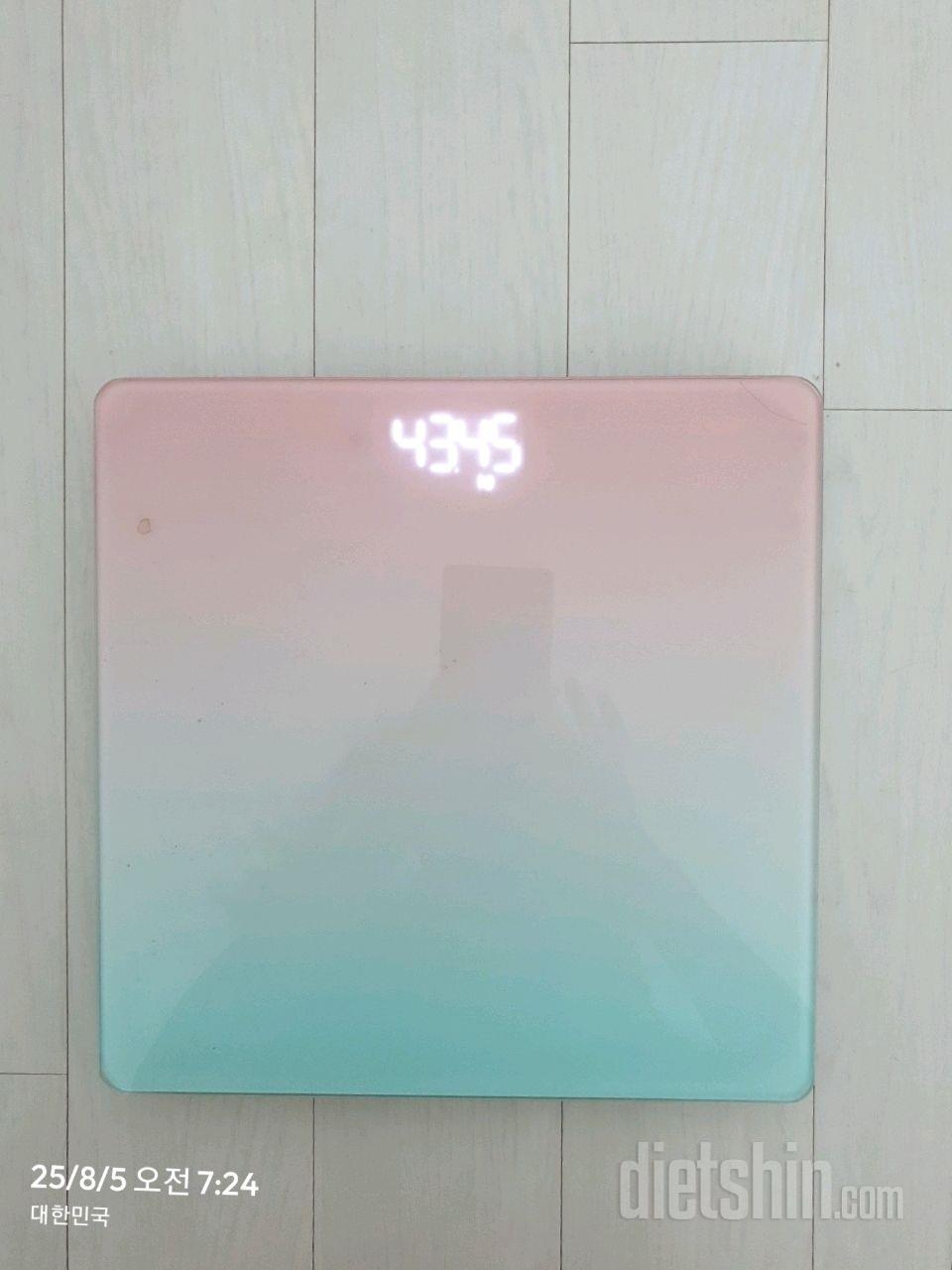 7일 아침 몸무게 재기2일차 성공!