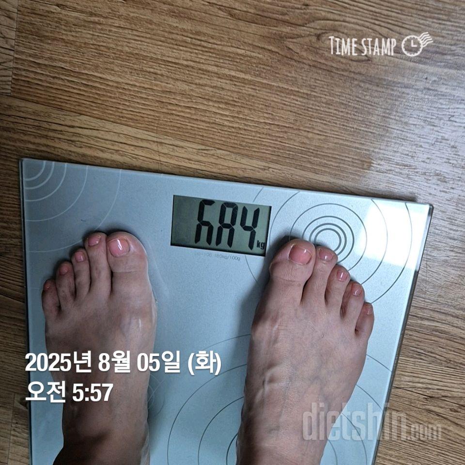 7일 아침 몸무게 재기487일차 성공!