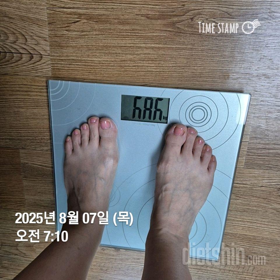 7일 아침 몸무게 재기489일차 성공!