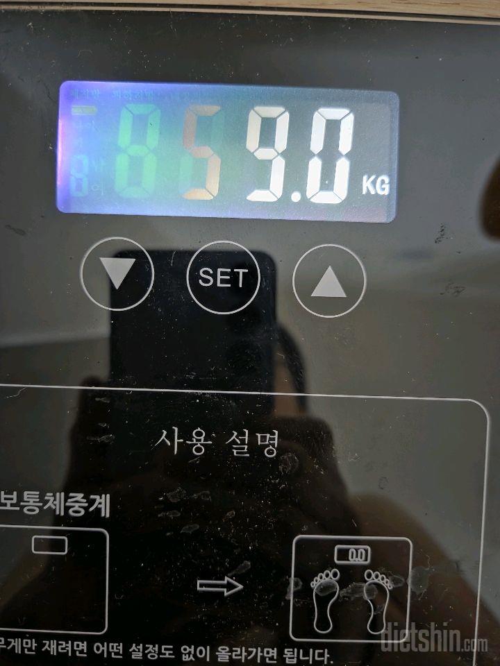 7일 아침 몸무게 재기85일차 성공!