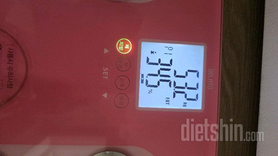 7일 아침 몸무게 재기2일차 성공!