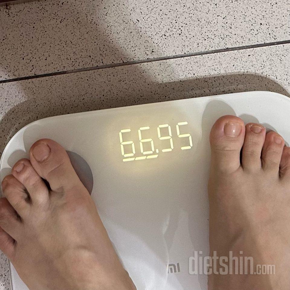 7일 아침 몸무게 재기2일차 성공!
