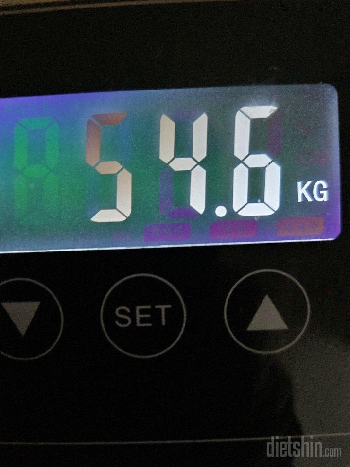 7일 아침 몸무게 재기144일차 성공!