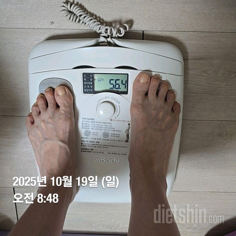 7일 아침 몸무게 재기80일차 성공!