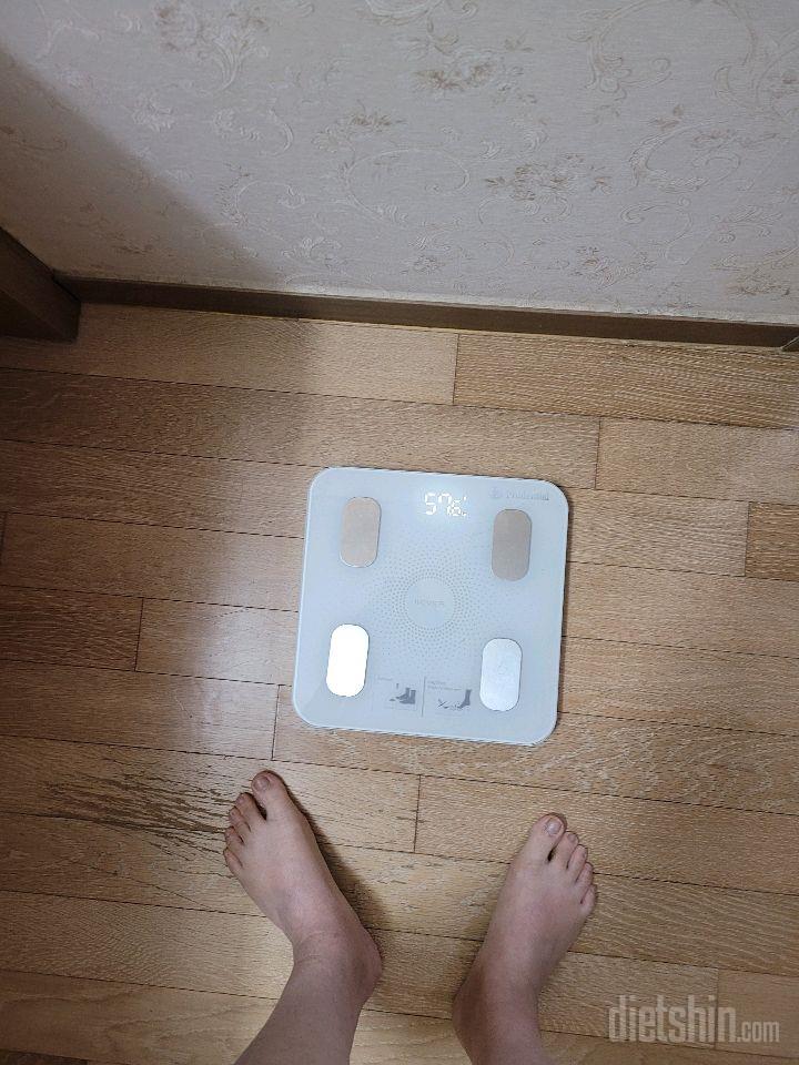 7일 아침 몸무게 재기2일차 성공!