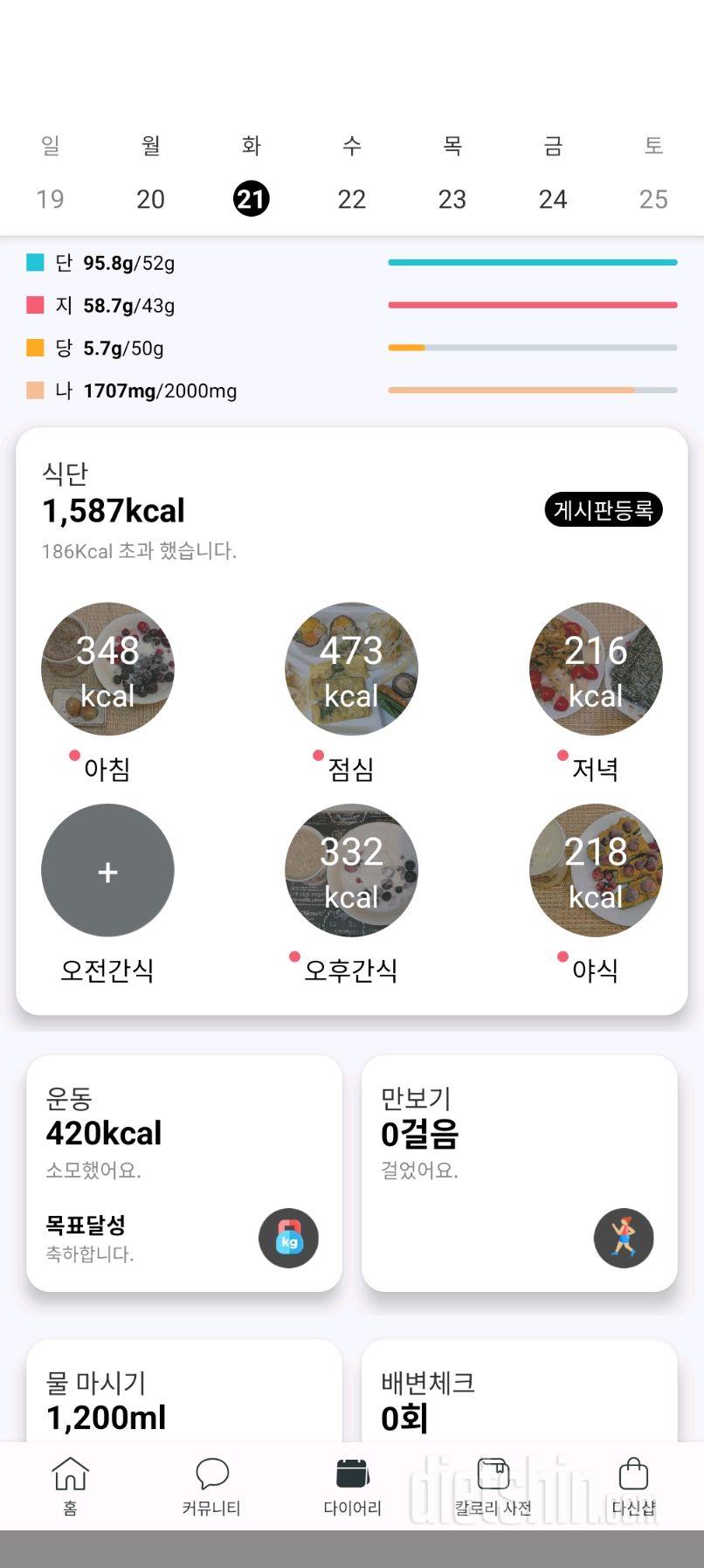 2605일차 식단