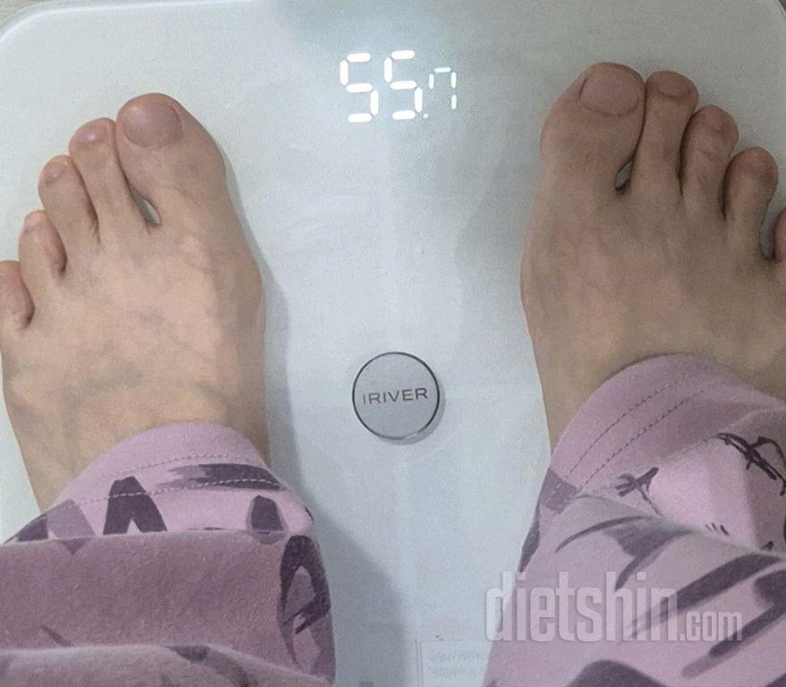 7일 아침 몸무게 재기28일차 성공!