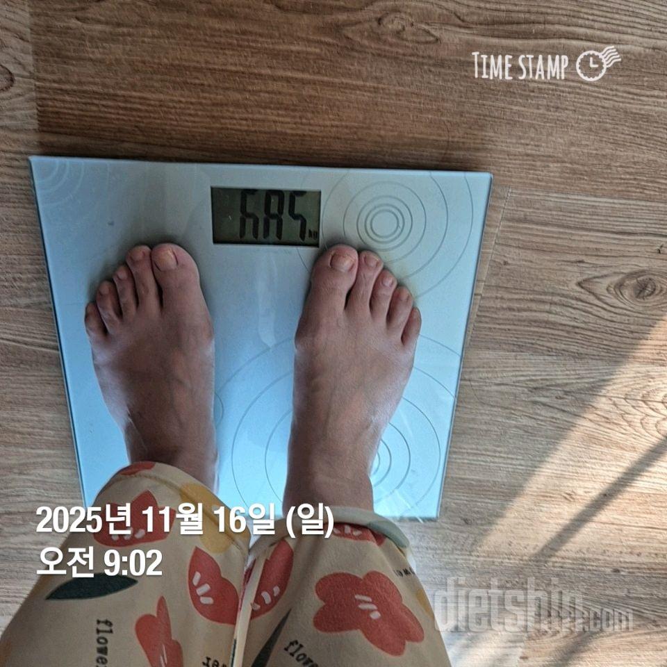 7일 아침 몸무게 재기4일차 성공!