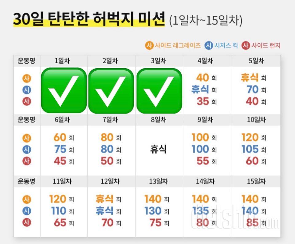 30일 탄탄한 허벅지3일차 성공!