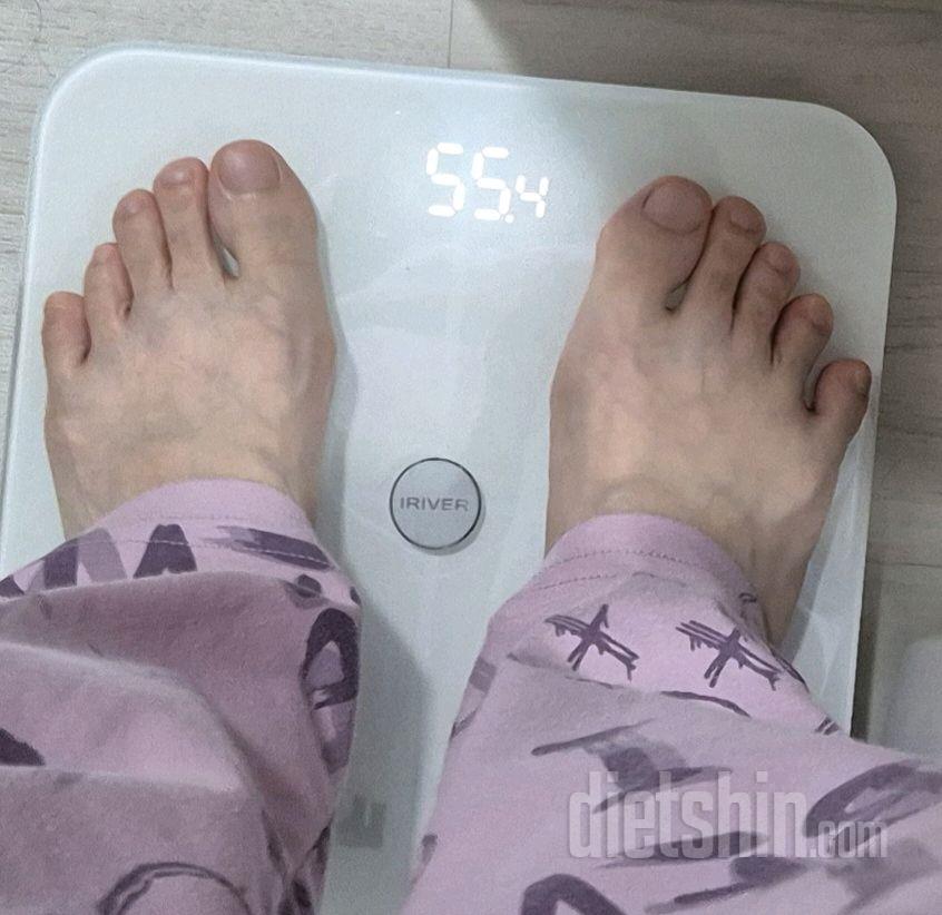 7일 아침 몸무게 재기38일차 성공!