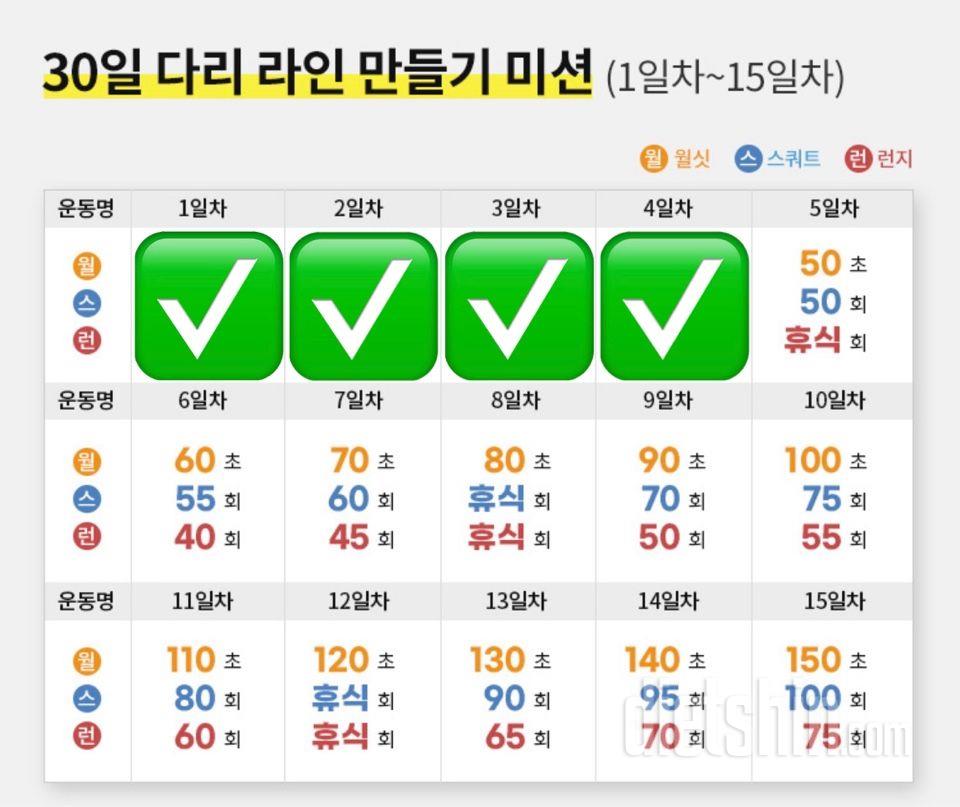 30일 다리라인 만들기4일차 성공!