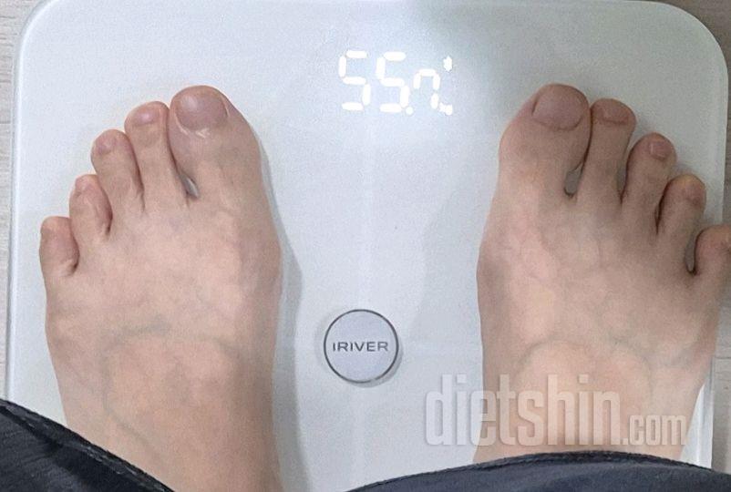 7일 아침 몸무게 재기40일차 성공!