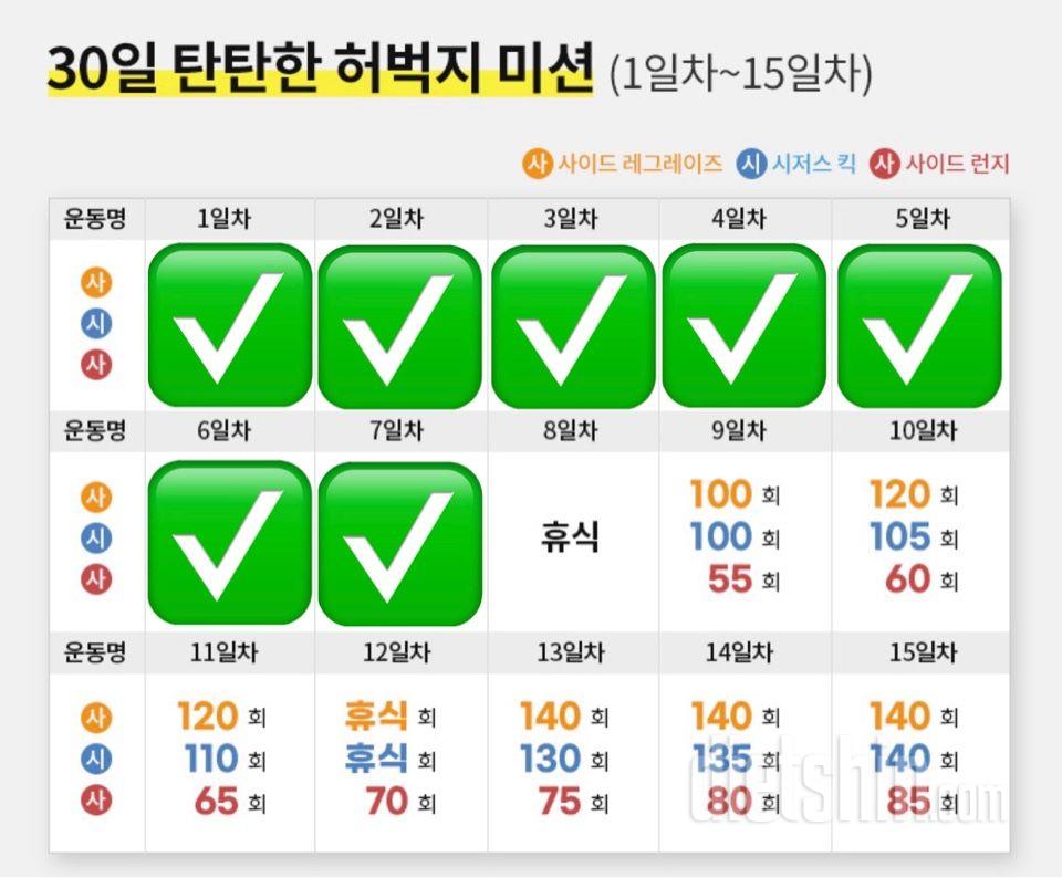 30일 탄탄한 허벅지7일차 성공!