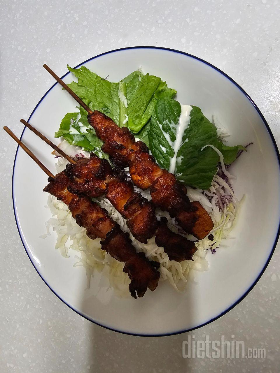 하루한끼샐러드로 먹다가 초록잎채소는