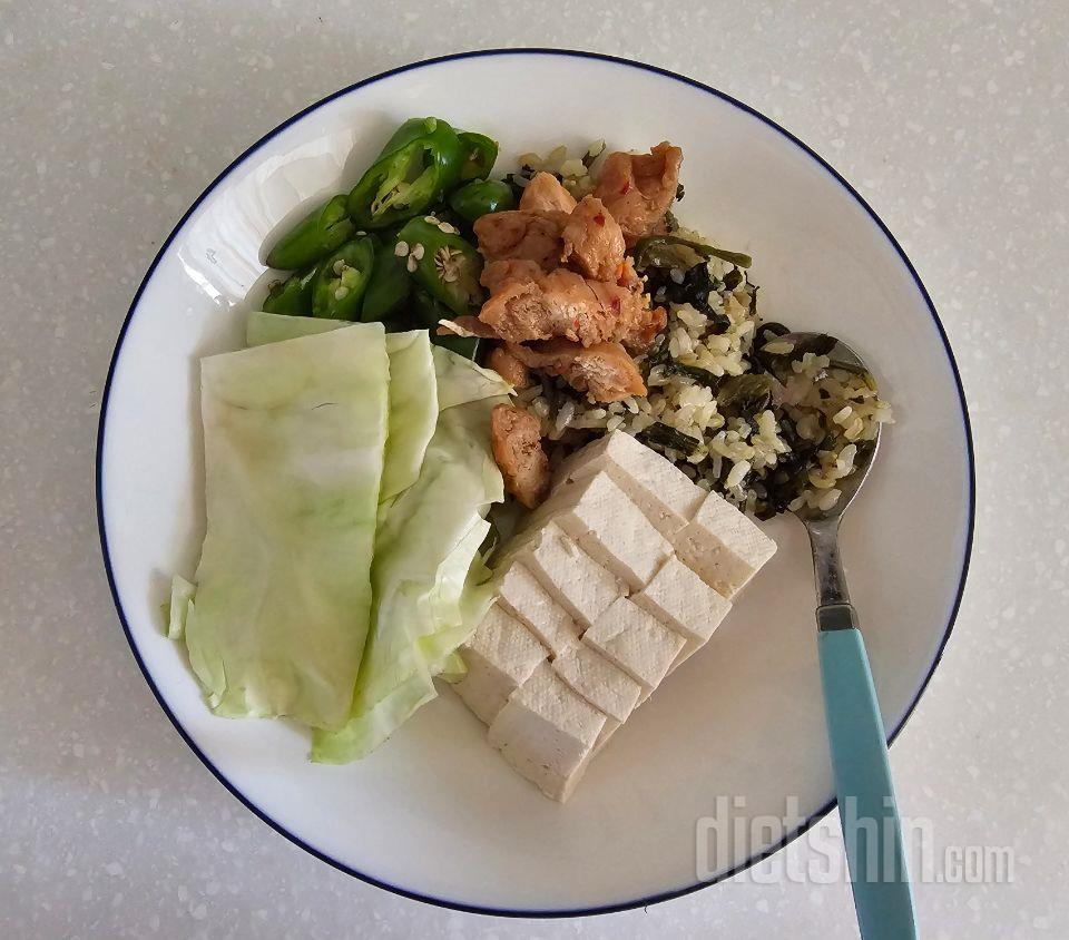 하루한끼샐러드로 먹다가 초록잎채소는