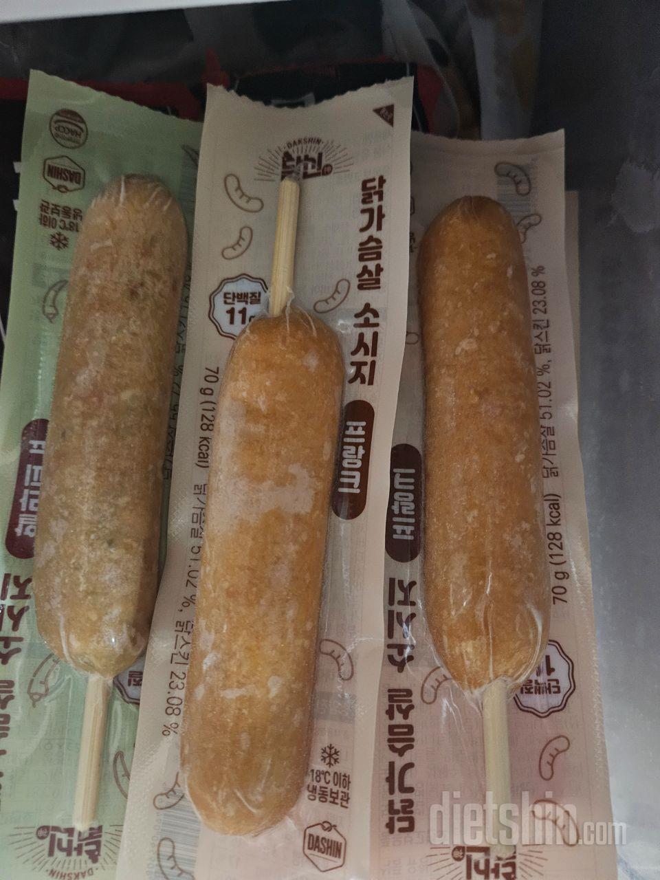 닭가슴살 소시지 할라피뇨랑 프랑크 두