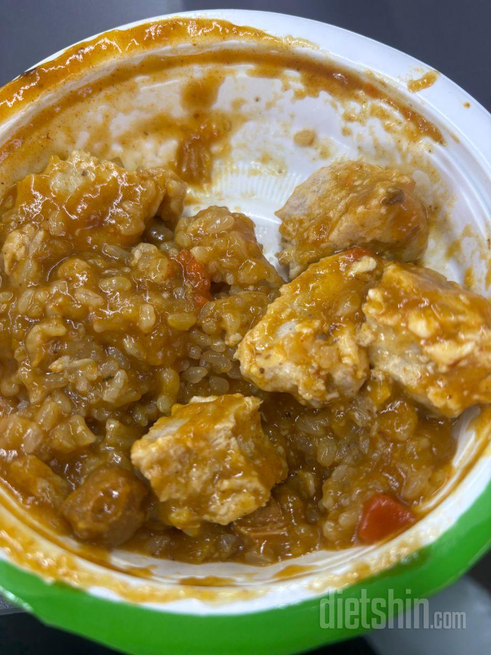 현미밥+ 가뿐한끼 닭가슴살 카레+ 소