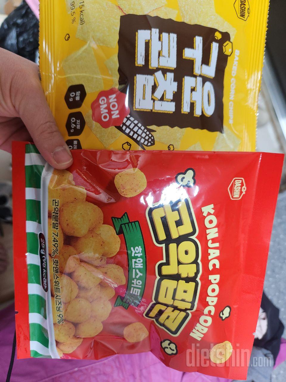 곤약팝콘은 여전히 맛있는데
구운콘칩은