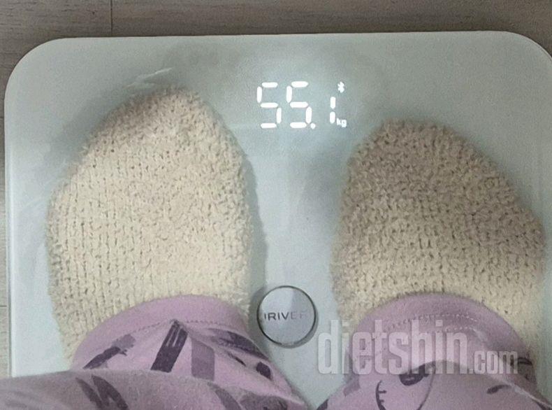 7일 아침 몸무게 재기58일차 성공!