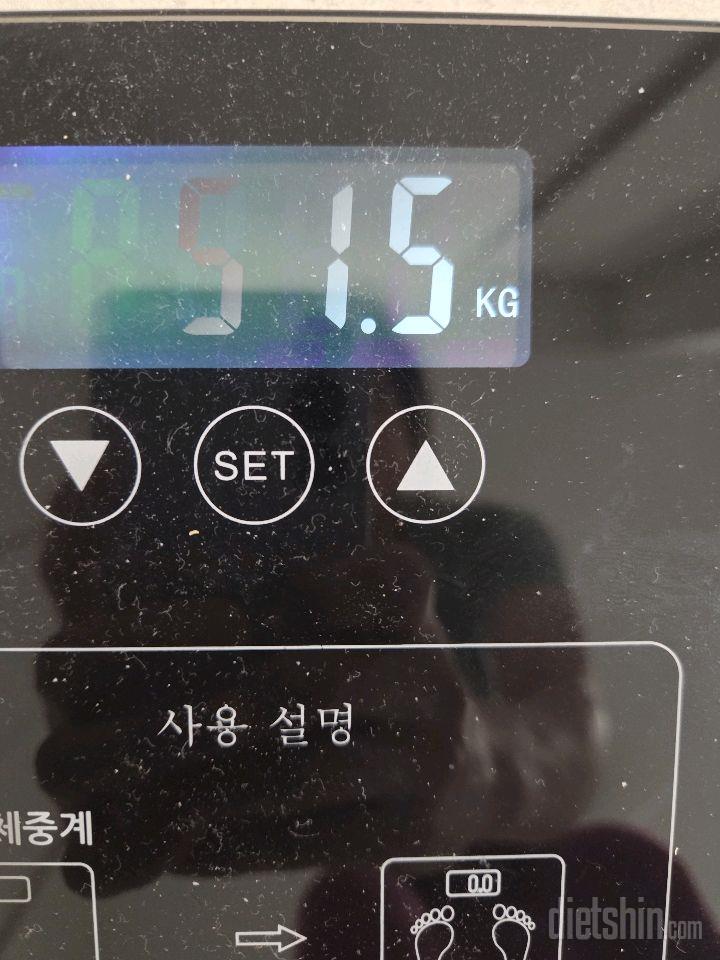 7일 아침 몸무게 재기185일차 성공!