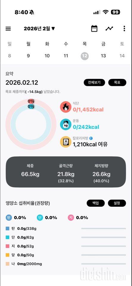 7일 아침 몸무게 재기2일차 성공!