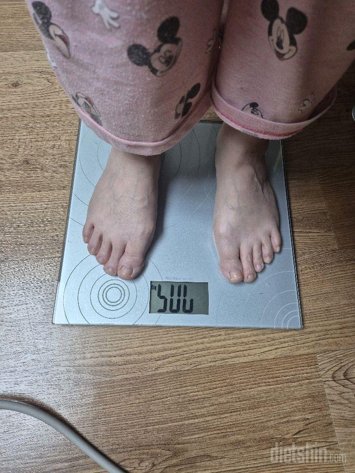 7일 아침 몸무게 재기72일차 성공!