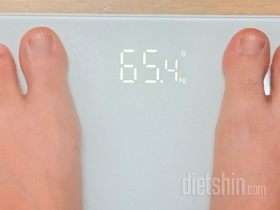 7일 아침 몸무게 재기65일차 성공!