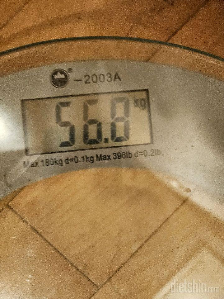 7일 아침 몸무게 재기143일차 성공!