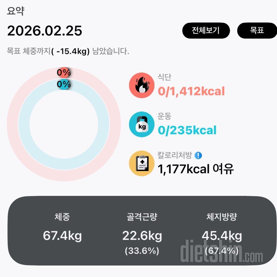 7일 아침 몸무게 재기1일차 성공!