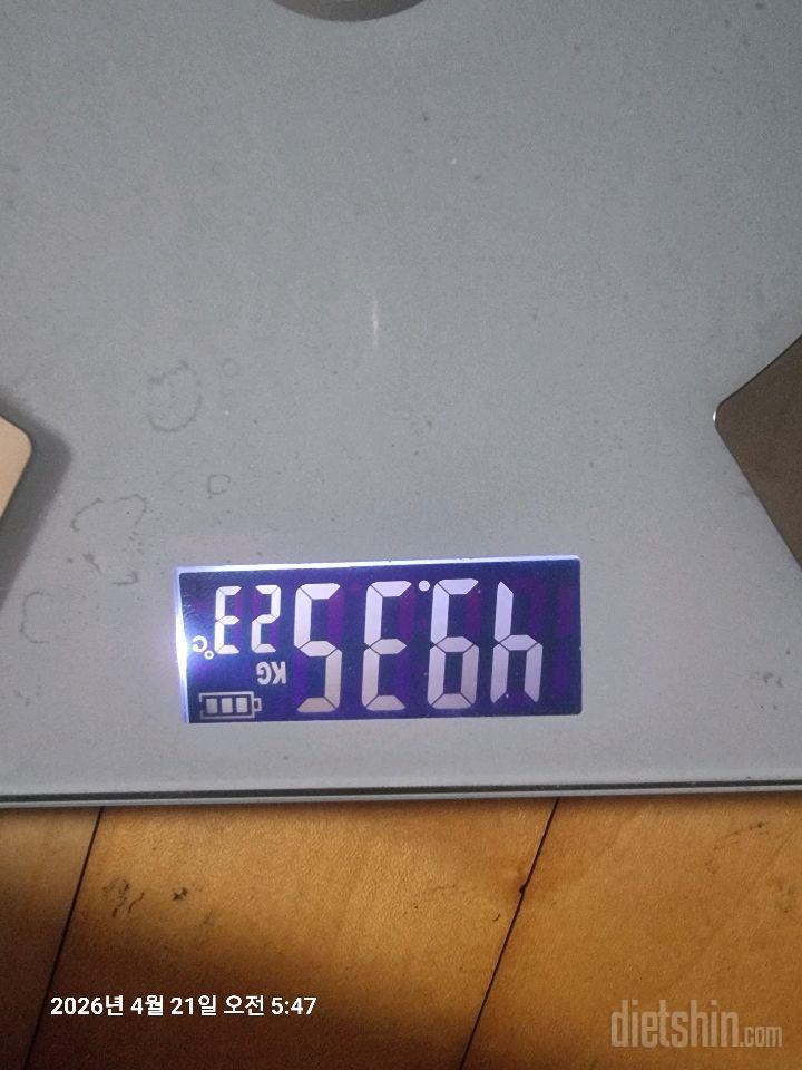 7일 아침 몸무게 재기2일차 성공!