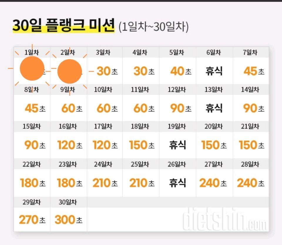 30일 플랭크2일차 성공!